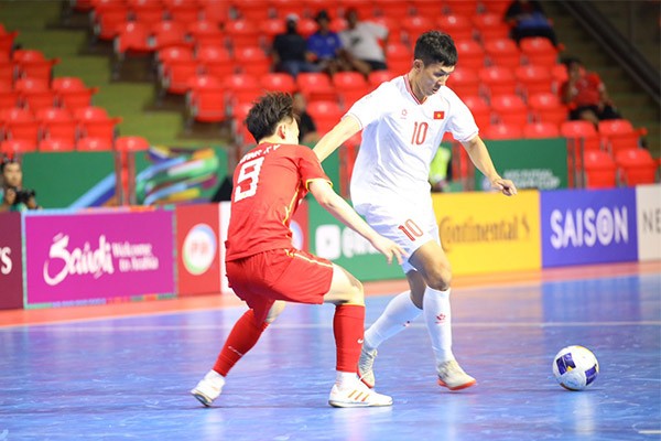 ĐT futsal Việt Nam có trận đấu khó khăn trước Trung Quốc.