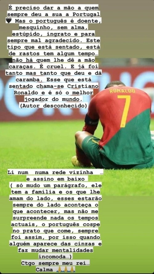 Bài đăng bảo vệ Ronaldo của chị gái Katia.